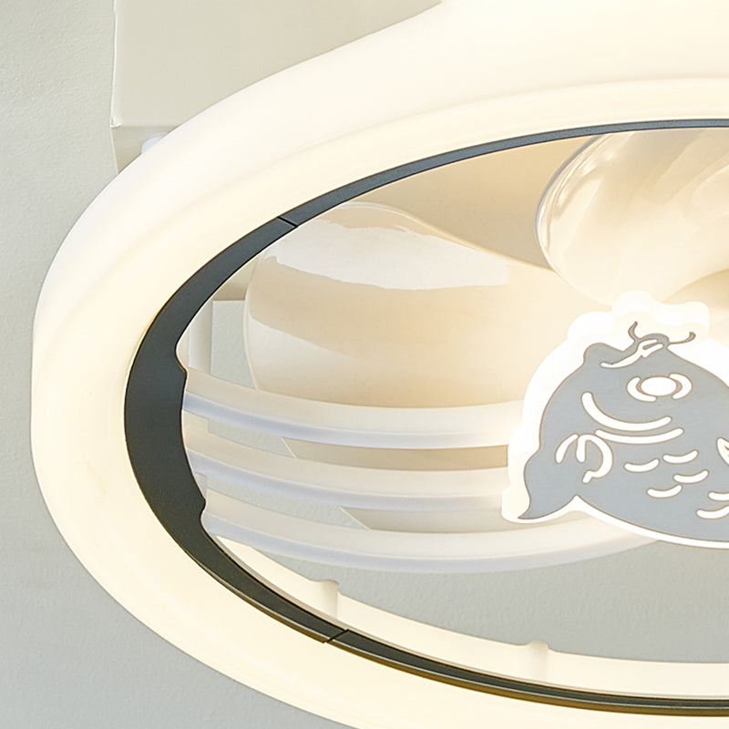 Acrylkreis LED Deckenventilator Leuchttie