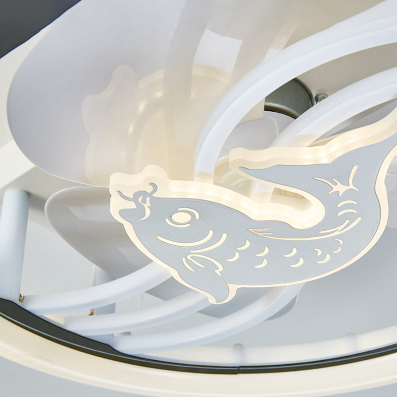 Acrylkreis LED Deckenventilator Leuchttie