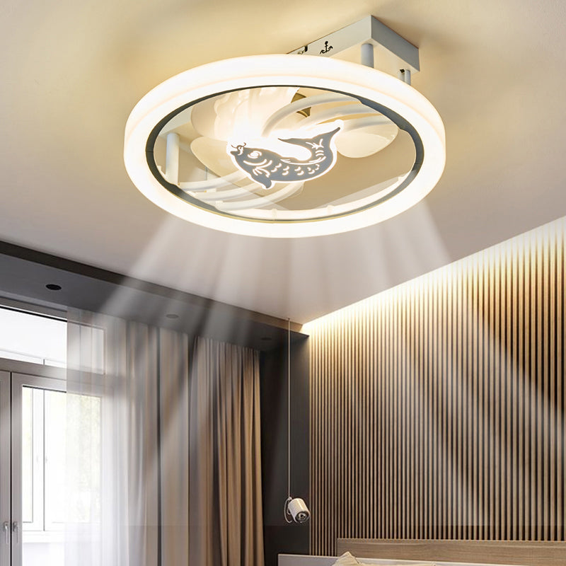 Acrylkreis LED Deckenventilator Leuchttie