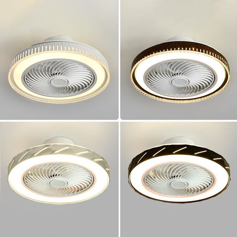 Minimalismus trommelförmige Flush Mount Deckenventilator Metal