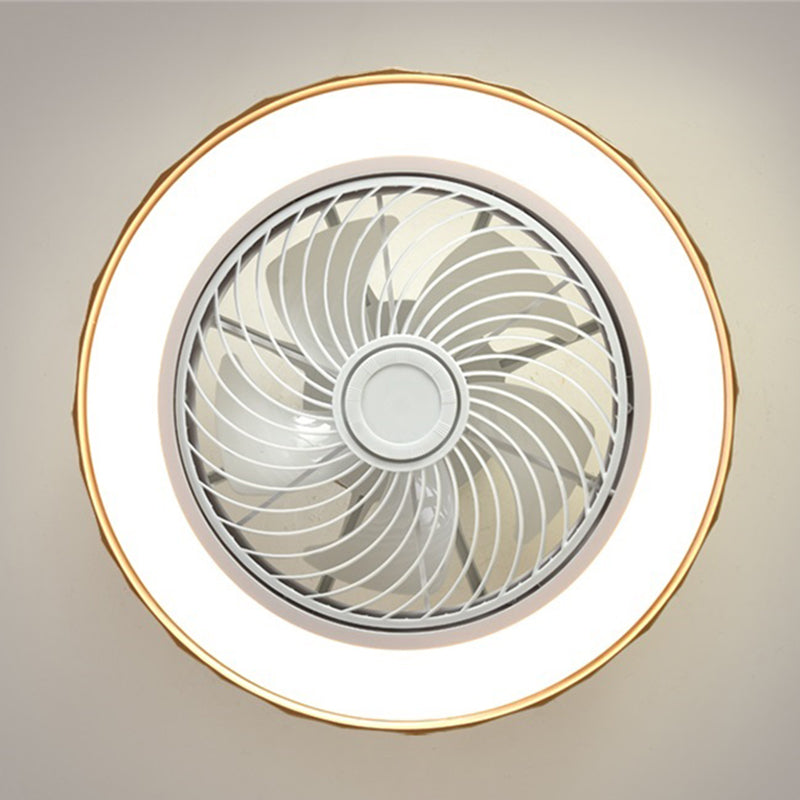 Minimalismus trommelförmige Flush Mount Deckenventilator Metal