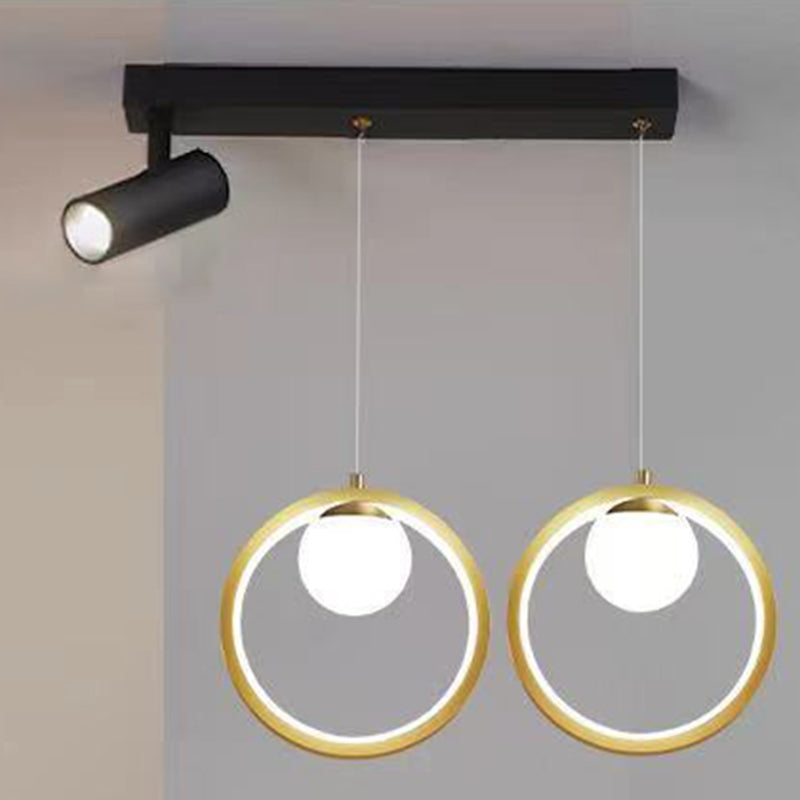 Linear Metal LED Island Light Fixture New Modern Spotlight Ceiling Pendant Light for Dining Room