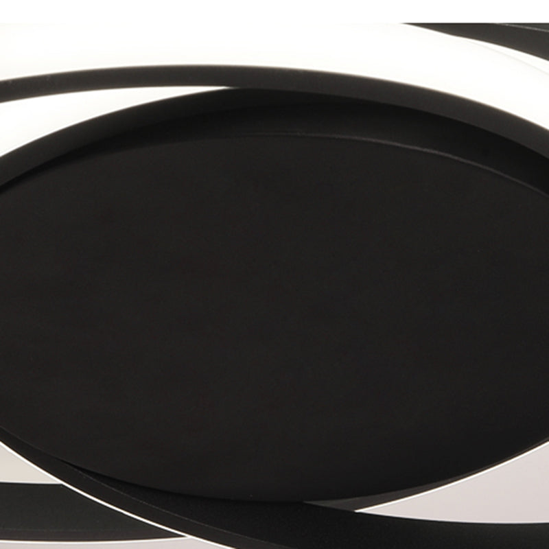Contemporary LED Close to Ceiling Lighting Curved Close to Ceiling Lamp with Metal Shade