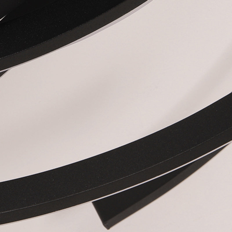 Contemporary LED Close to Ceiling Lighting Curved Close to Ceiling Lamp with Metal Shade