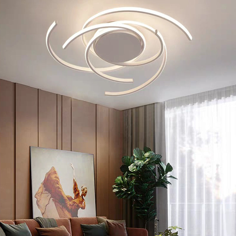 LED Contemporaine proche de l'éclairement d'ébullition Courriage étroit à Ceiling Lamp avec Metal Shade