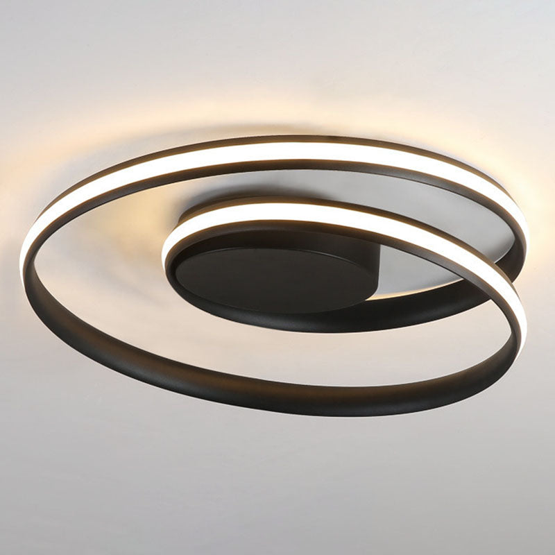 Silica Gel LED Semi Flush Mount in Modern Simplicity Aluminium Linear Ceiling Light for Corridor