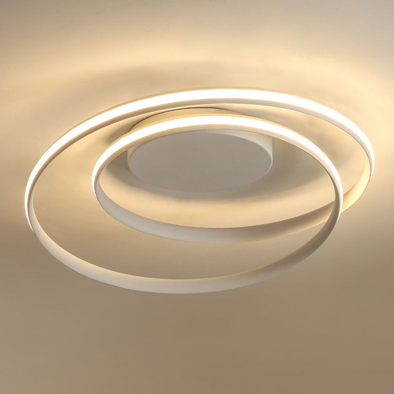 Silica Gel LED Semi Flush Mount in Modern Simplicity Aluminium Linear Ceiling Light for Corridor