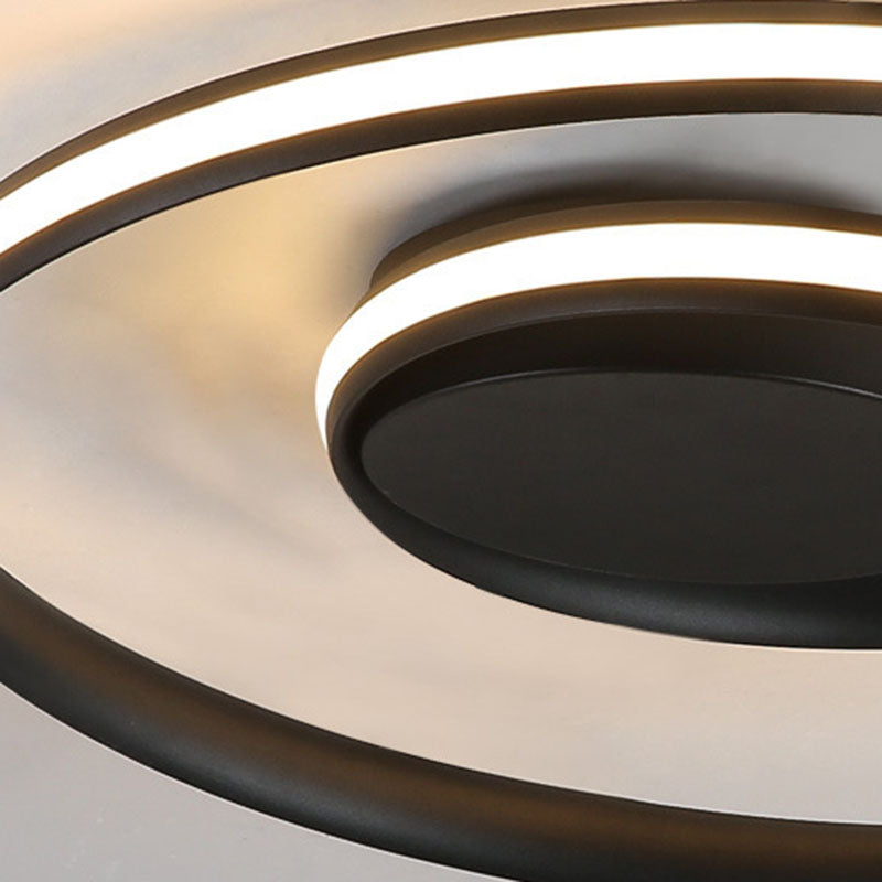 Silica Gel LED Semi Flush Mount in Modern Simplicity Aluminium Linear Ceiling Light for Corridor
