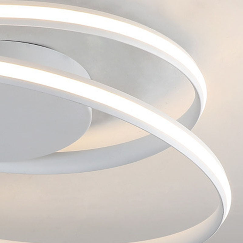Silica Gel LED Semi Flush Mount in Modern Simplicity Aluminium Linear Ceiling Light for Corridor