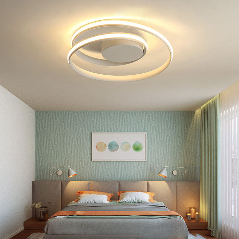 Silica Gel LED Semi Flush Mount in Modern Simplicity Aluminium Linear Ceiling Light for Corridor