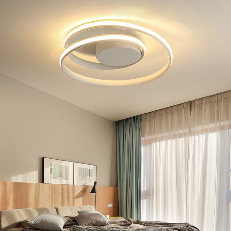 Silica Gel LED Semi Flush Mount in Modern Simplicity Aluminium Linear Ceiling Light for Corridor