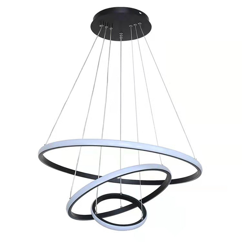 Orbicular Living Room Chandelier Lamp Metal LED Minimalist Suspension Pendant Light