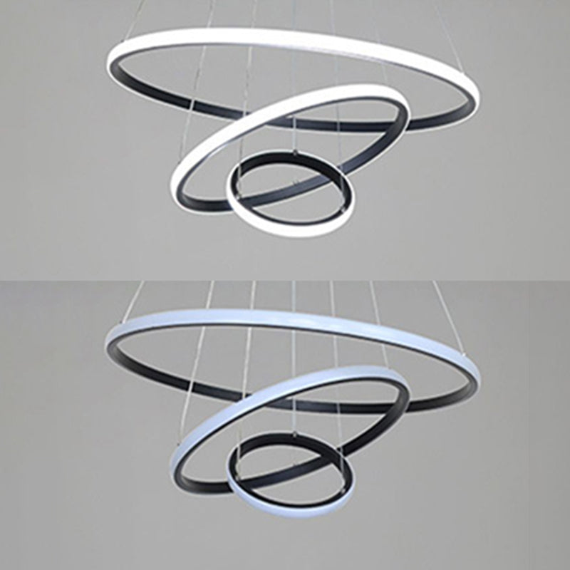 Orbicular Living Room Chandelier Lamp Metal LED Minimalist Suspension Pendant Light