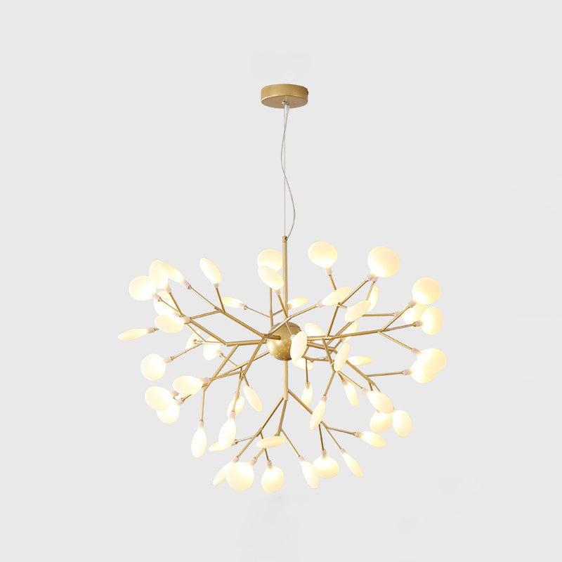 Fireflies Chandelier Lighting Fixture Minimalist Metal Gold Ceiling Hung Fixture