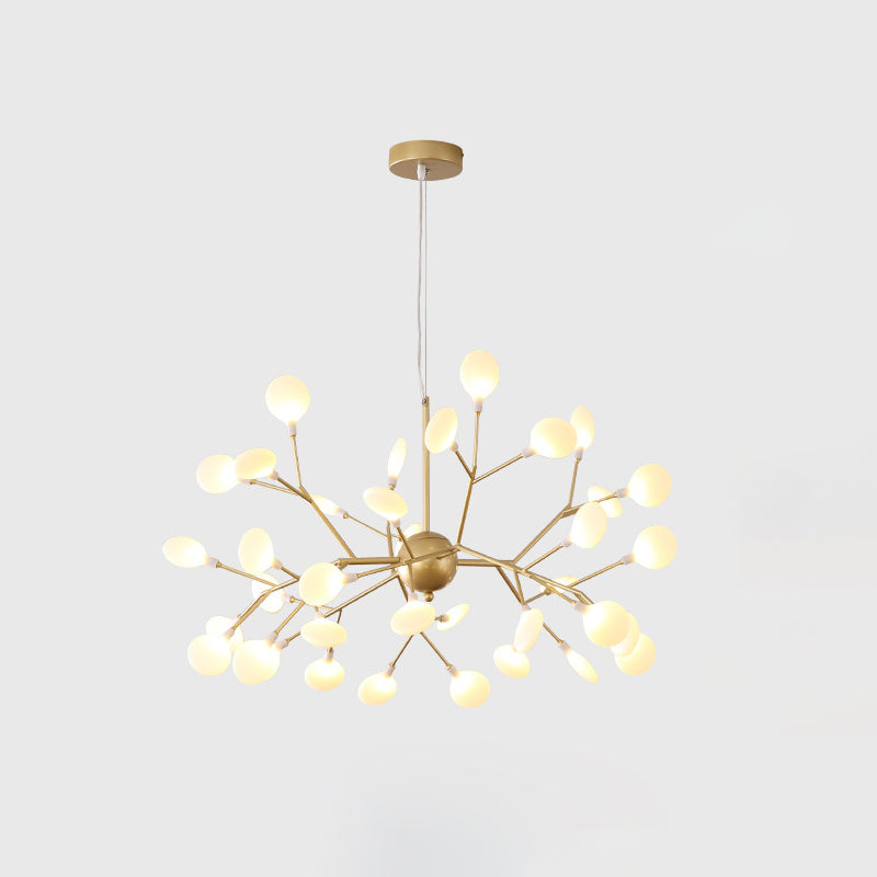 Fireflies Chandelier Lighting Fixture Minimalist Metal Gold Ceiling Hung Fixture