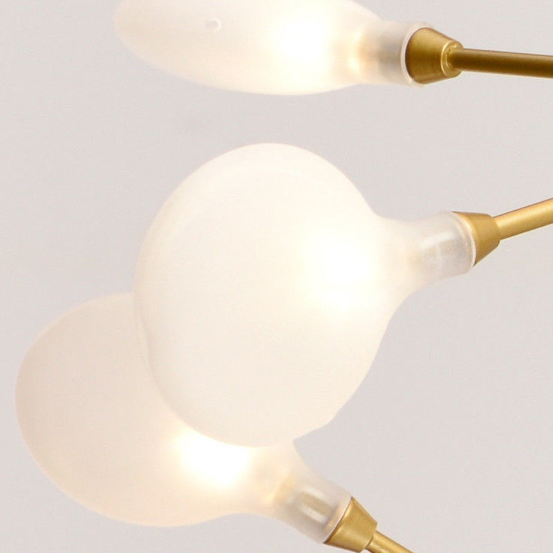 Fireflies Chandelier Lighting Fixture Minimalist Metal Gold Ceiling Hung Fixture