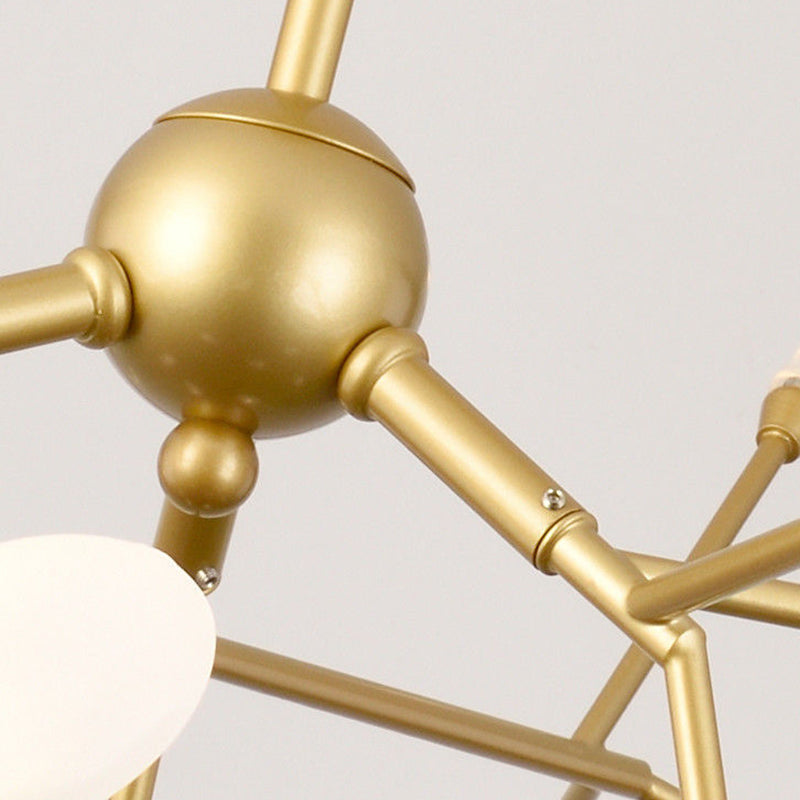 Fireflies Chandelier Lighting Fixture Minimalist Metal Gold Ceiling Hung Fixture