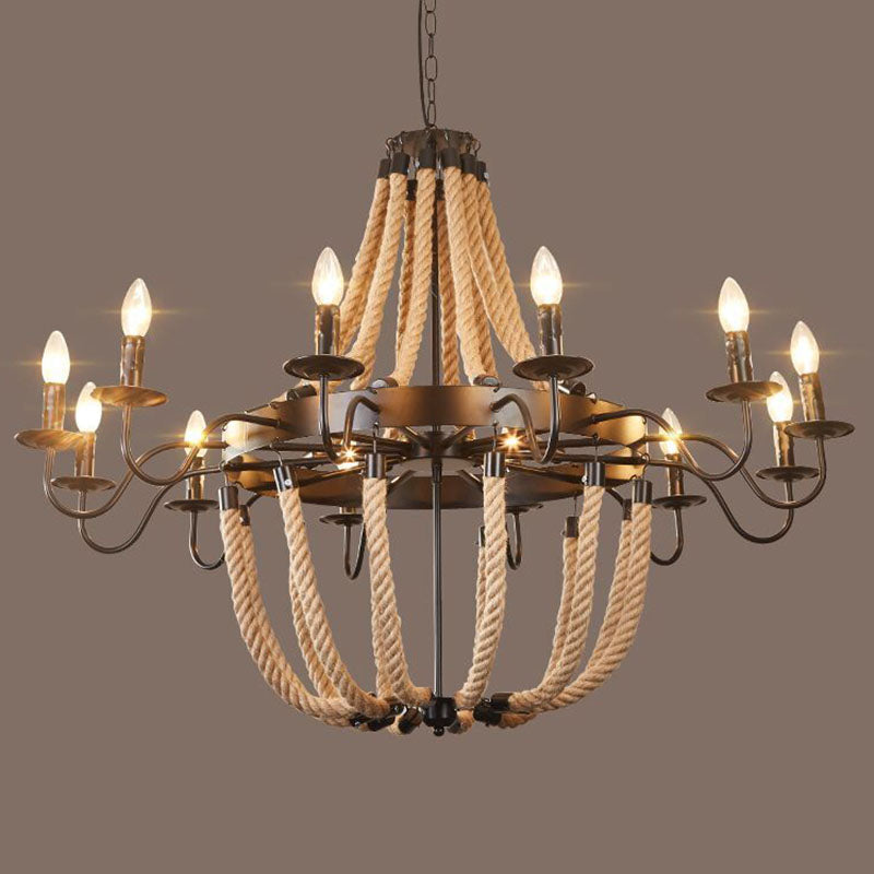 Lampada candela lampada a ciondolo in metallo industriale per il ristorante