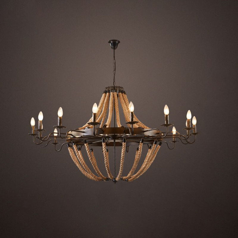 Lampada candela lampada a ciondolo in metallo industriale per il ristorante