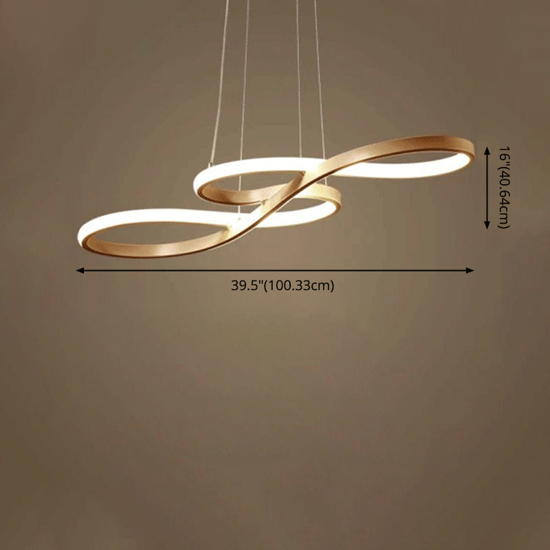 Moderne eenvoud LED hanglamp aluminium lineaire hangende lamp met acryl schaduw