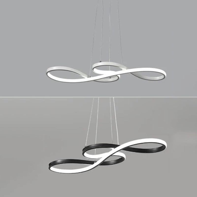 Moderne eenvoud LED hanglamp aluminium lineaire hangende lamp met acryl schaduw