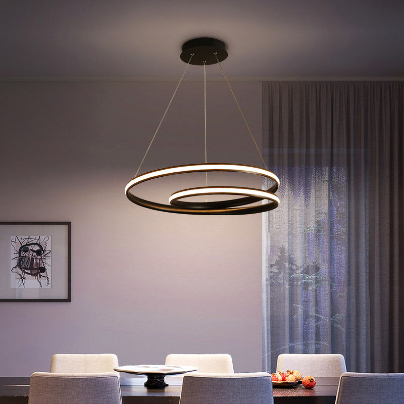 Aluminium lineaire LED -hanglamp in moderne creatieve stijl silicagelhangende lamp voor eetkamer