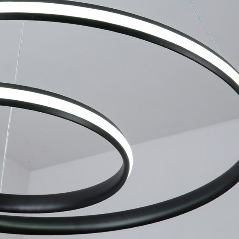 Luce a ciondolo a LED lineare in alluminio nella moderna lampada a sospensione di gel di silice in stile creativo per sala da pranzo