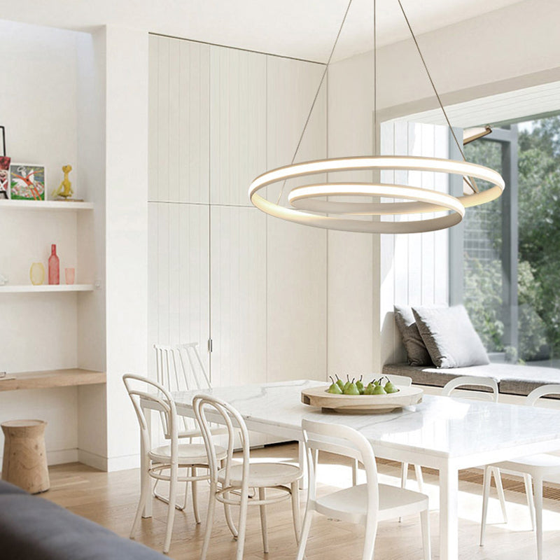 Aluminium lineaire LED -hanglamp in moderne creatieve stijl silicagelhangende lamp voor eetkamer