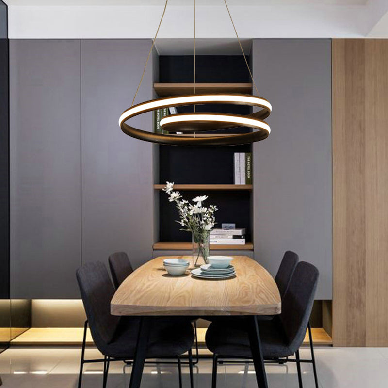 Aluminium lineaire LED -hanglamp in moderne creatieve stijl silicagelhangende lamp voor eetkamer