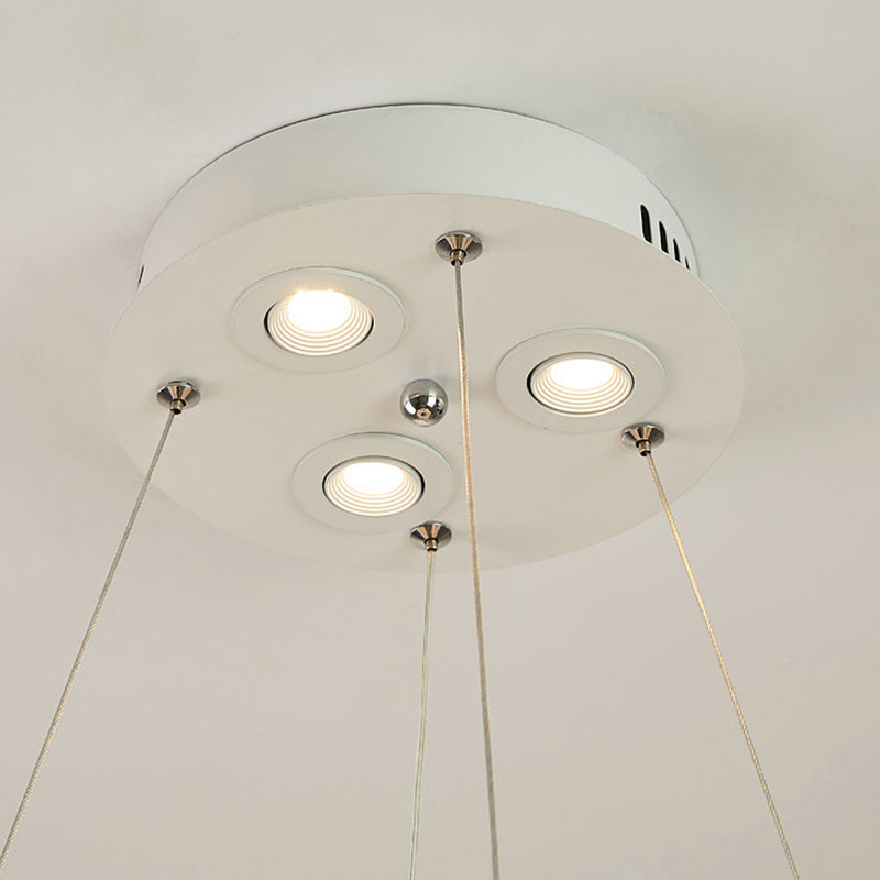 Nordic Modern White Chandelier Light Fixtures Feather Hanging Lamp for Bedroom