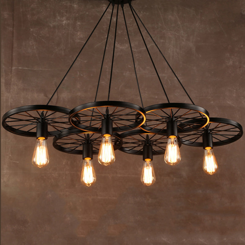 Bare Bulb Hanging Pendant Light Industrial Metal Pendant Lighting for Restaurant