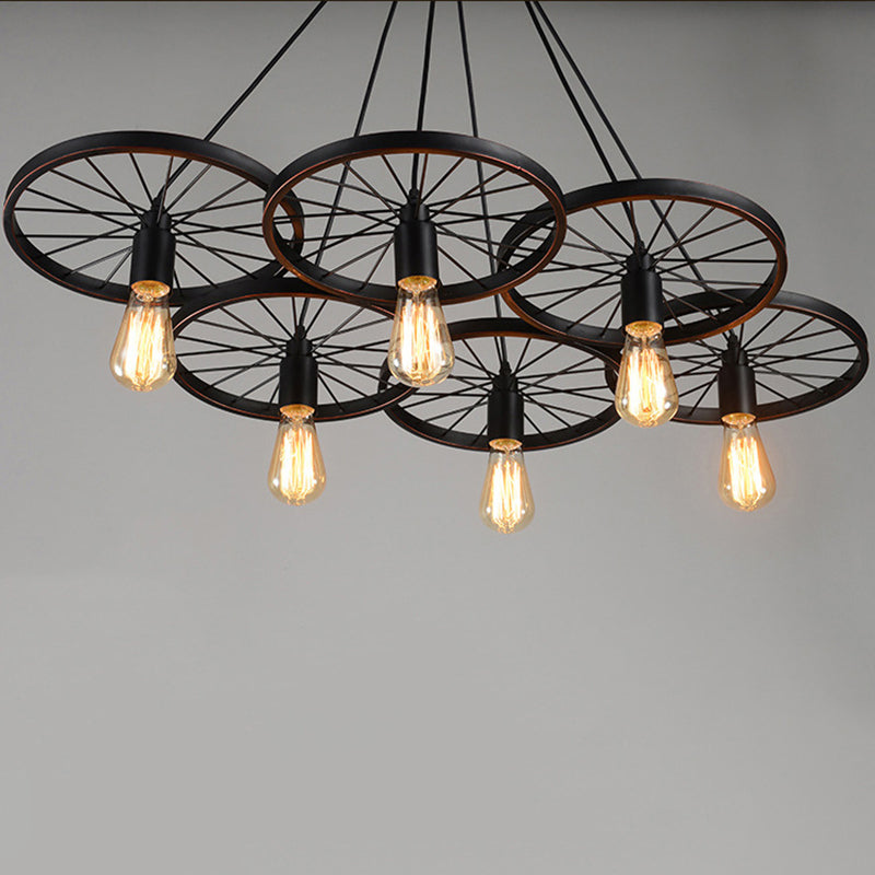 Bare Bulb Hanging Pendant Light Industrial Metal Pendant Lighting for Restaurant