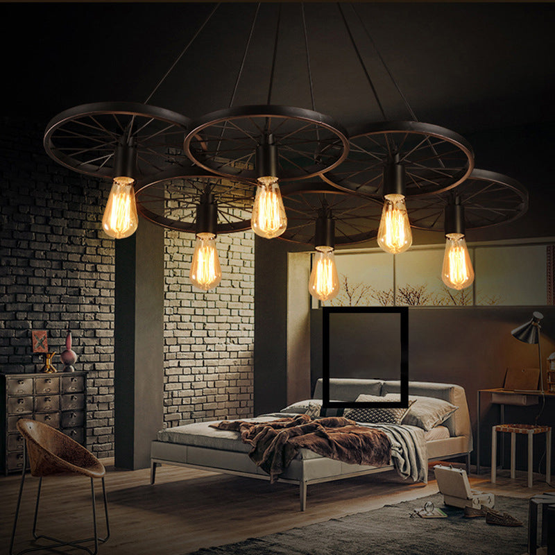 Bare Bulb Hanging Pendant Light Industrial Metal Pendant Lighting for Restaurant