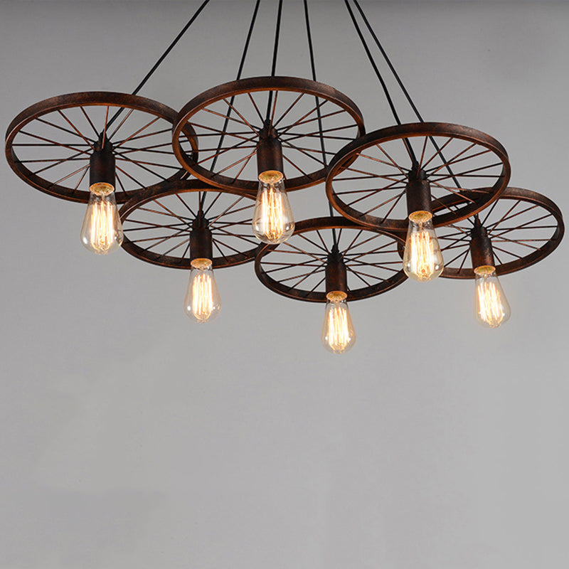 Bare Bulb Hanging Pendant Light Industrial Metal Pendant Lighting for Restaurant