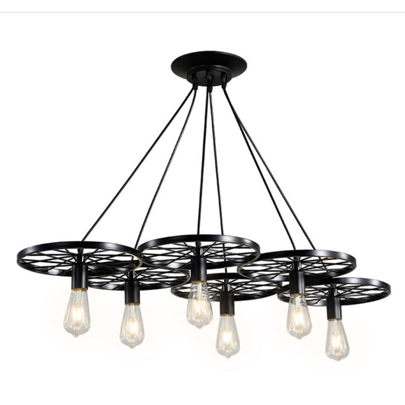 Bare Bulb Hanging Pendant Light Industrial Metal Pendant Lighting for Restaurant