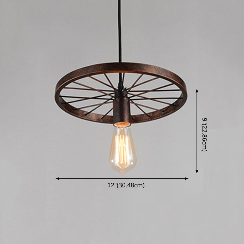 Bare Bulb Hanging Pendant Light Industrial Metal Pendant Lighting for Restaurant