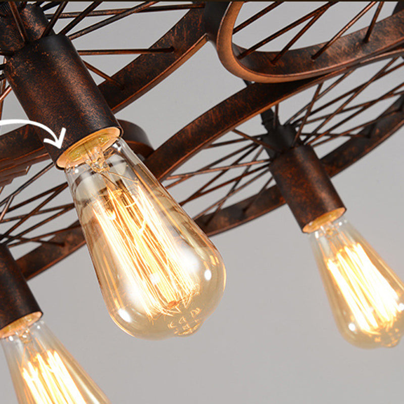 Bare Bulb Hanging Pendant Light Industrial Metal Pendant Lighting for Restaurant