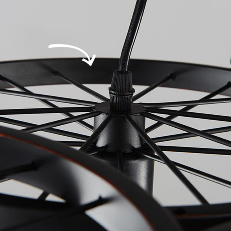 Bare Bulb Hanging Pendant Light Industrial Metal Pendant Lighting for Restaurant