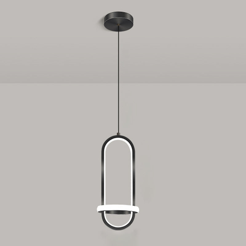 Metal Geometric Ceiling Suspension Lamp Simplicity Style LED Hanging Pendant Light