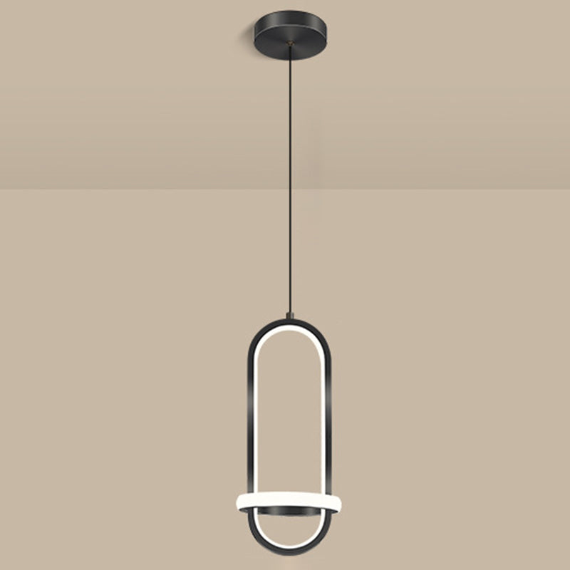 Metal Geometric Ceiling Suspension Lamp Simplicity Style LED Hanging Pendant Light