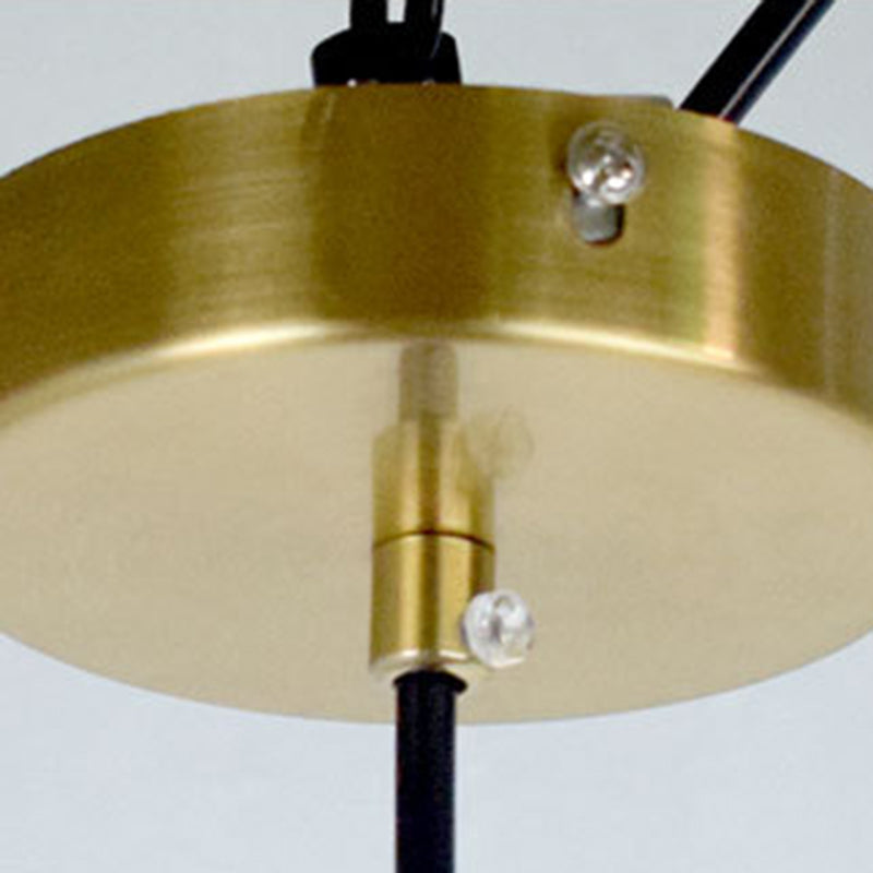 Metal Ring Pendant Lighting Fixture Simple Style LED Hanging Light Fixture in Gold