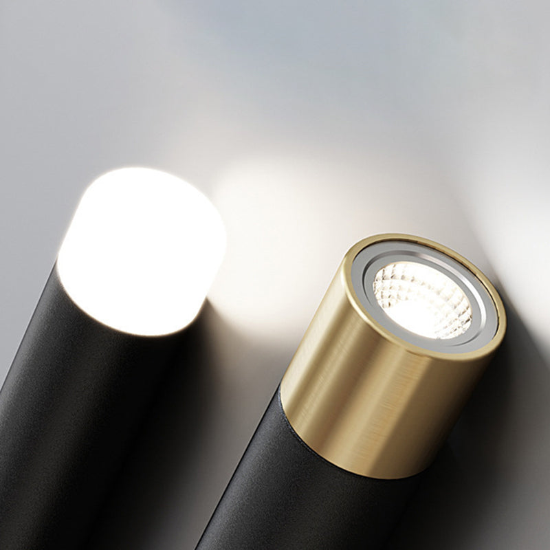 Luz de hierro forjado de isla LED lineal moderna Luz de hierro forjado con sombra de silicona