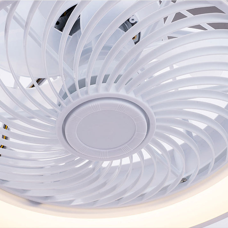 Runde Farbblöcke Deckenventilator Leuchte LED LED Metal Halbmontage Beleuchtung für Schlafzimmer