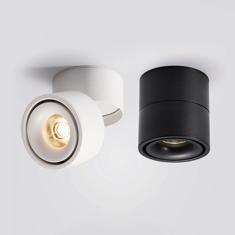 Minimalism 1-Light LED Flush Ceiling Light Metal Cylinder Ceiling Light Fixture