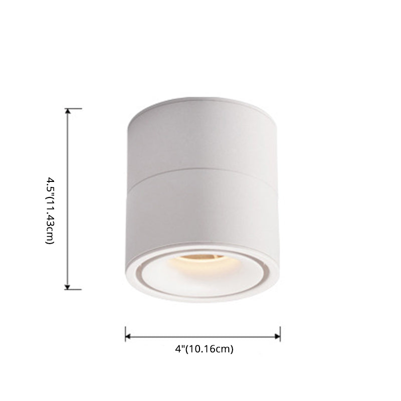 Minimalism 1-Light LED Flush Ceiling Light Metal Cylinder Ceiling Light Fixture