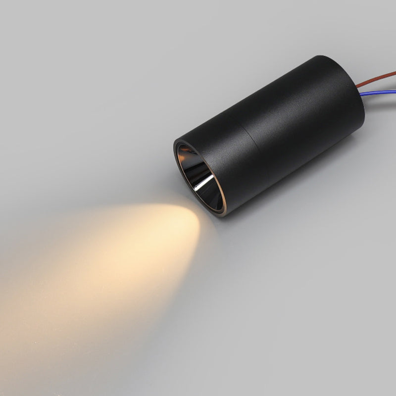 Montaje empotrado de techo cilíndrico de lámpara empotrada LED de aluminio minimalista