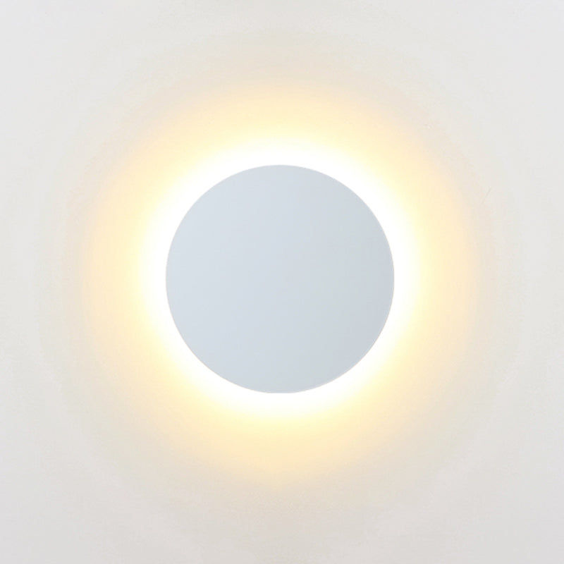 Metal Disc Wall Mount Lighting Modern Style LED Wall Sconce Lighting for Kids Bedroom