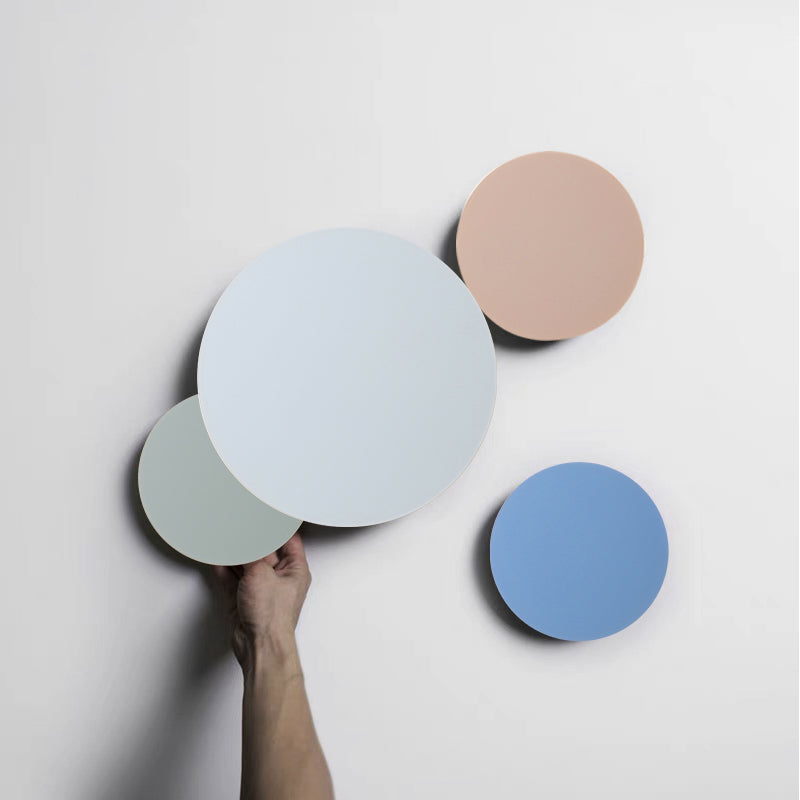 Metal Disc Wall Mount Lighting Modern Style LED Wall Sconce Lighting for Kids Bedroom