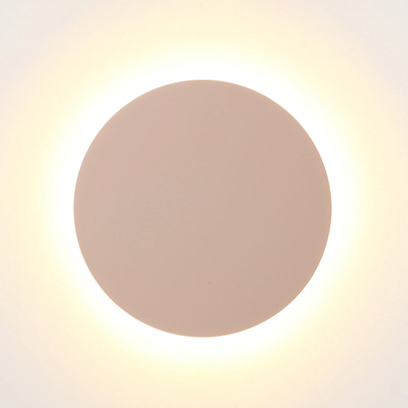 Metal Disc Wall Mount Lighting Modern Style LED Wall Sconce Lighting for Kids Bedroom