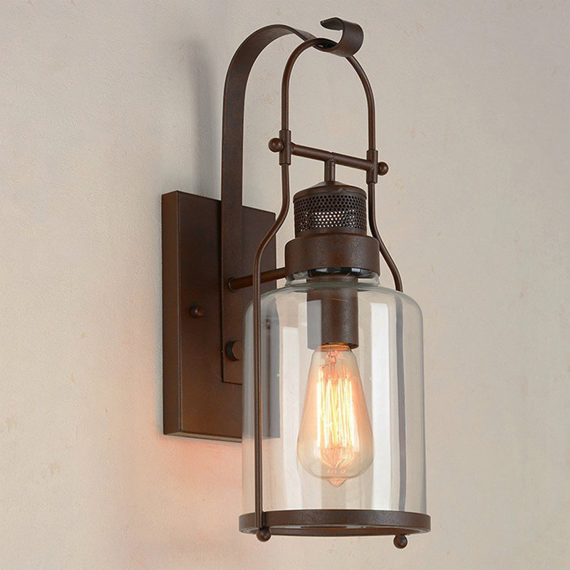 Industrielle Vintage Ein Wandleuchte Schmiedeeisenwandlicht für Innenräume